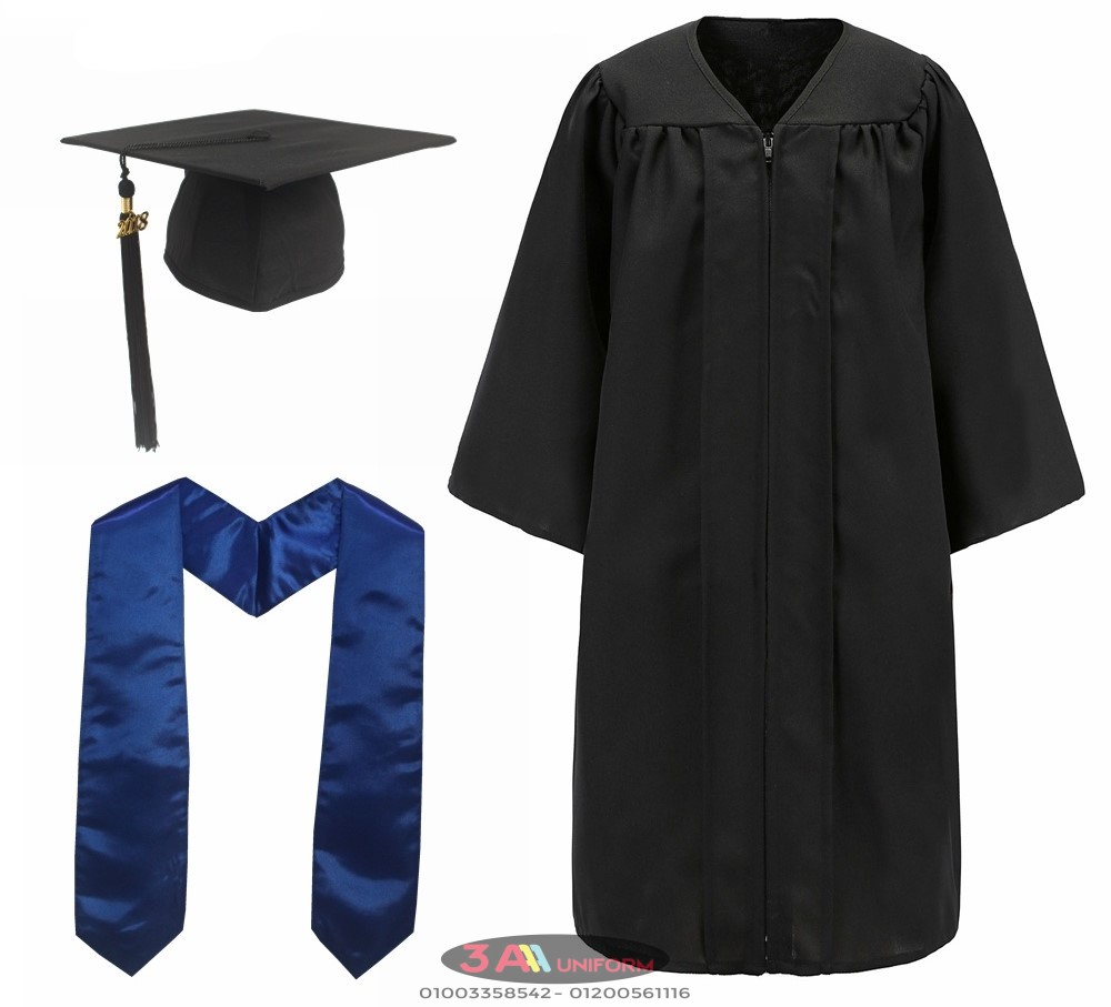 University-Graduation-Robe-Cap-Gown-with-Royal-Blue-Stole